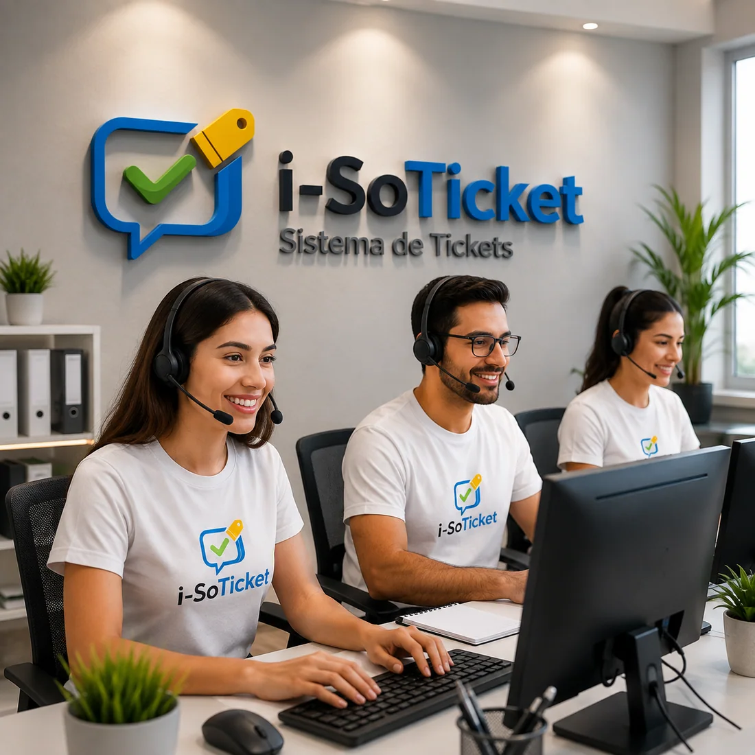 Equipo de soporte utilizando i-SoTicket